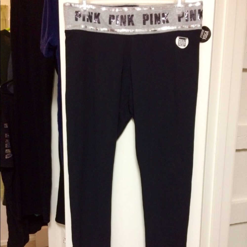NWT VS Pink Bling Yoga Capris